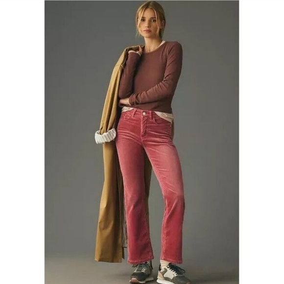 Anthropologie Pilcro The Yaya Women's Plus Size 22W Midrise Corduroy Crop Pants - Picture 3 of 16